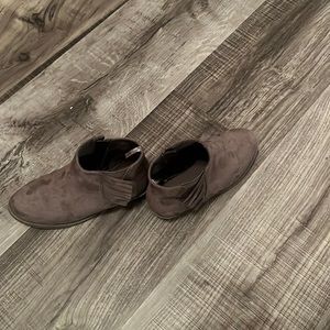 Grey Suede booties
